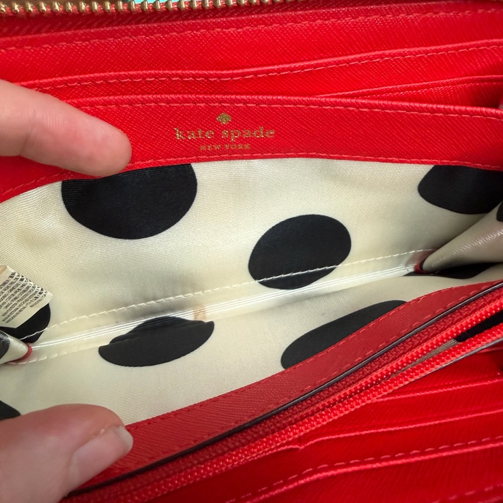 kate spade red zip-around wallet - Picture 11 of 11
